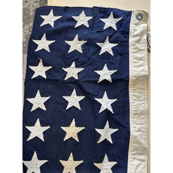 VTG RARE American Flag Bulldog Bunting 48 Stars WW2/Korean 40s US Treasury Dept - Picture 16 of 16